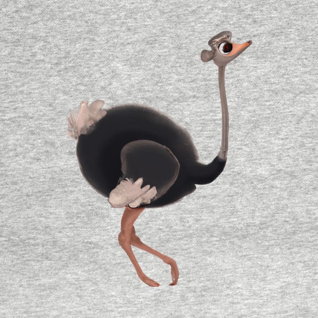 Cute Ostrich Drawing by Play Zoo